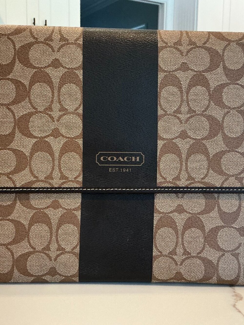 Authentic Coach Signature LETTER SIZE Folio Organizer - Never Used!